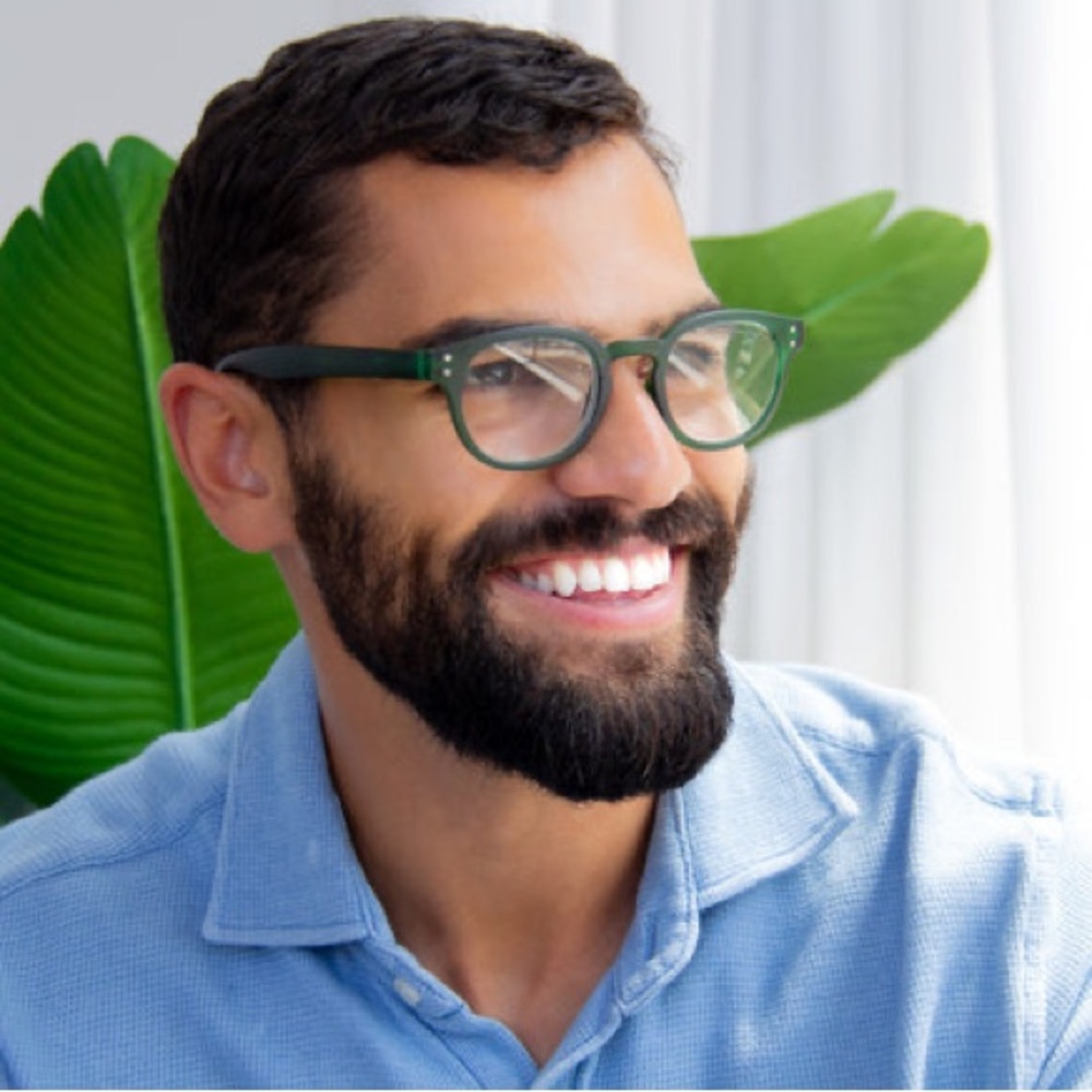 Green classic frame blue light computer reading g… - image 1